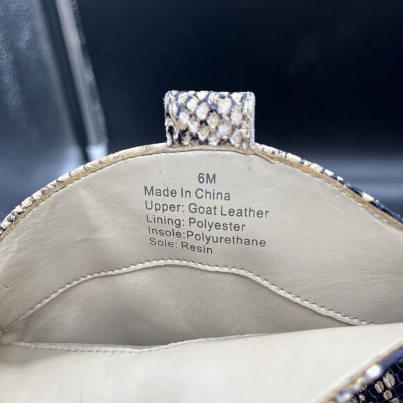 Gibson Latimer womens snakeskin goat leather ankle bootie size 6M - Picture 6 of 7